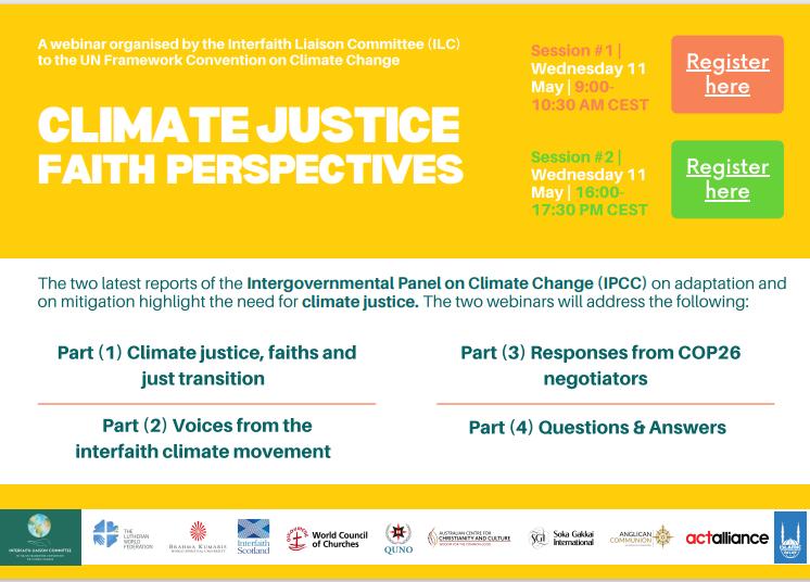 Climate justice - faith perspectives flyer
